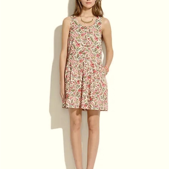 Madewell Floral Mini Dress - Red and Green - Picture 5 of 16